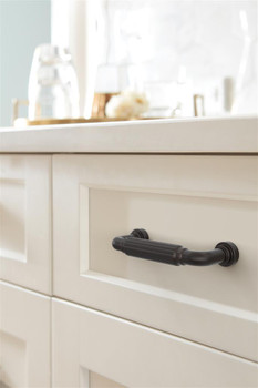 Amerock, Cowrie, 3" (76mm) Straight Pull, Oil Rubbed Bronze - installed 1