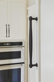 Amerock, Enlivity, 12" (305mm) Straight Appliance Pull, Oil Rubbed Bronze - installed 1 Amerock, Enlivity, 12" (305mm) Straight Appliance Pull, Oil Rubbed Bronze - installed 1