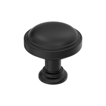 Amerock, Enlivity, 1 1/4" (32mm)  Round Knob, Matte Black