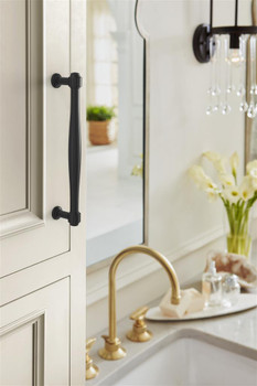 Amerock, Enlivity, 6 5/16" (160mm) Straight Pull, Matte Black - installed 1