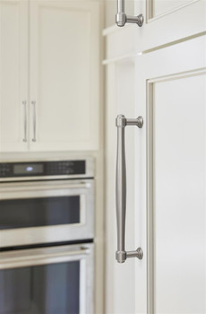 Amerock, Enlivity, 7 9/16" (192mm) Straight Pull, Satin Nickel - installed 1 Amerock, Enlivity, 7 9/16" (192mm) Straight Pull, Satin Nickel - installed 1