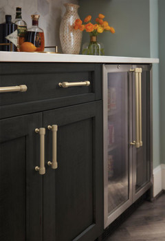 Amerock, Faircrest, 5 1/16" (128mm) Straight Pull, Golden Champagne - installed 1
