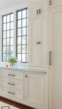 Amerock, Faircrest, 7 9/16" (192mm) Straight Pull, Matte Black - installed 1