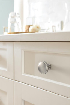 Amerock, Faraday, 1 1/4" (32mm) Round Knob, Satin Nickel - installed 1