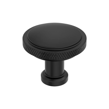 Amerock, Faraday, 1 1/4" (32mm) Round Knob, Matte Black