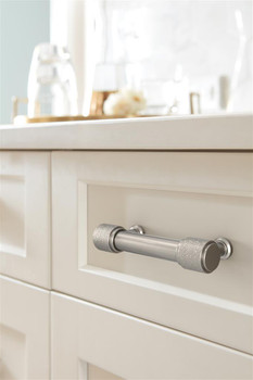 Amerock, Faraday, 3" (76mm) Straight Pull, Satin Nickel - installed 1
