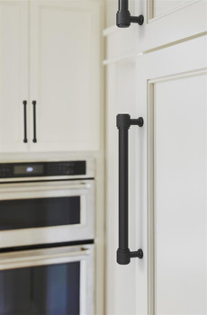 Amerock, Faraday, 7 9/16" (192mm) Straight Pull, Matte Black - installed 1