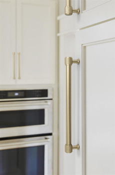 Amerock, Faraday, 8 13/16" (224mm) Straight Pull, Golden Champagne - installed 1