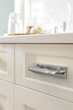 Amerock, Ladera, 3" (76mm) Pull Backplate, Polished Chrome - installed 1