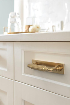 Amerock, Ladera, 3" (76mm) Pull Backplate, Champagne Bronze - installed 1