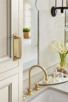 Amerock, Ladera, 3 3/4" (96mm) Pull Backplate, Champagne Bronze - installed 1