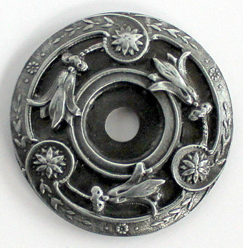 Notting Hill, Jewels, Jeweled Lily, Knob Backplate, Antique Pewter