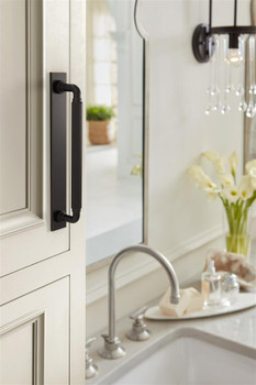 Amerock, Ladera, 6 5/16" (160mm) Pull Backplate, Oil Rubbed Bronze - installed 1