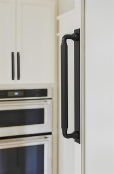 Amerock, Ladera, 12" (305mm) Pull Backplate, Matte Black - installed 1