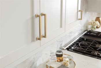 Amerock, Lintel, 3 3/4" (96mm) Straight Pull, Champagne Bronze - installed 1