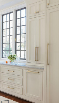 Amerock, Lintel, 8 13/16" (224mm) Straight Pull, Golden Champagne - installed 1