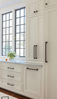 Amerock, Lintel, 8 13/16" (224mm) Straight Pull, Oil Rubbed Bronze - installed 1 Amerock, Lintel, 8 13/16" (224mm) Straight Pull, Oil Rubbed Bronze - installed 1