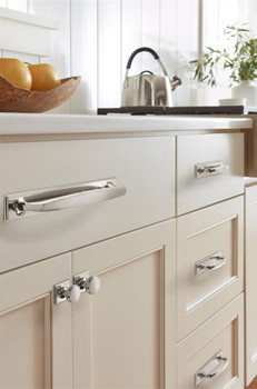 Amerock, Maymont, 7 9/16" (192mm) Pull Backplate, Polished Nickel - installed 1