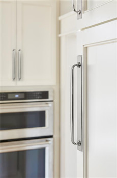Amerock, Maymont, 10 1/16" (256mm) Pull Backplate, Polished Chrome - installed 1