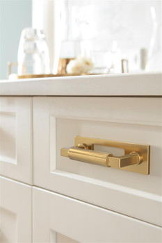 Amerock, Medora, 3" (76mm) Pull Backplate, Champagne Bronze - installed 1