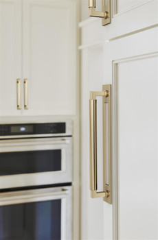 Amerock, Medora, 7 9/16" (192mm) Pull Backplate, Golden Champagne - installed 1