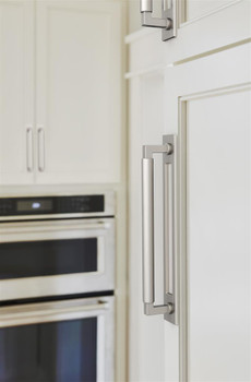 Amerock, Medora, 7 9/16" (192mm) Pull Backplate, Satin Nickel - installed 1