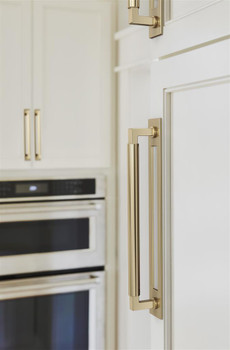Amerock, Medora, 8 13/16" (224mm) Pull Backplate, Golden Champagne - installed 1