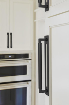 Amerock, Medora, 8 13/16" (224mm) Pull Backplate, Matte Black - installed 1