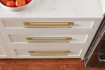 Amerock, Medora, 12 5/8" (320mm) Pull Backplate, Champagne Bronze - installed 1