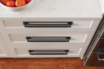 Amerock, Medora, 12 5/8" (320mm) Pull Backplate, Oil Rubbed Bronze - installed 1 Amerock, Medora, 12 5/8" (320mm) Pull Backplate, Oil Rubbed Bronze - installed 1