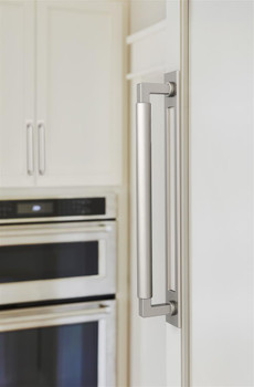 Amerock, Medora, 12" (305mm) Pull Backplate, Satin Nickel - installed 1
