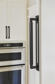 Amerock, Medora, 12" (305mm) Pull Backplate, Matte Black - installed 1