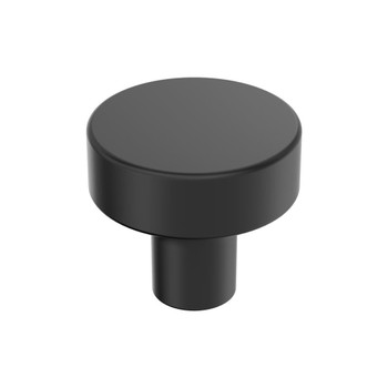 Amerock, Merced, 1 1/4" (32mm)  Round Knob, Matte Black