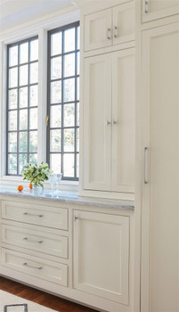Amerock, Merced, 3" (76mm) Straight Pull, Satin Nickel - installed 1