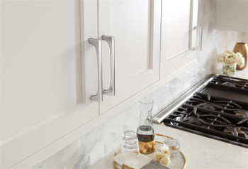 Amerock, Merced, 3 3/4" (96mm) Straight Pull, Polished Chrome - installed 1