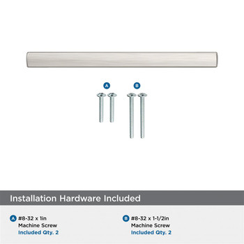 Amerock, Merced, 5 1/16" (128mm) Straight Pull, Satin Nickel