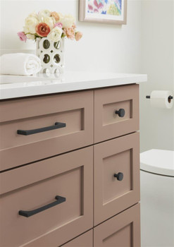 Amerock, Merced, 6 5/16" (160mm) Straight Pull, Matte Black - installed 1