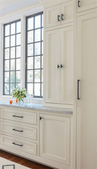 Amerock, Merced, 7 9/16" (192mm) Straight Pull, Matte Black - installed 1