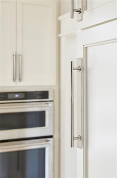 Amerock, Thoreau, 8 13/16" (224mm) Pull Backplate, Polished Nickel - installed 1