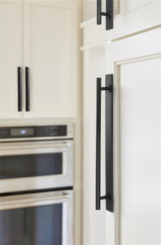 Amerock, Thoreau, 10 1/16" (256mm) Pull Backplate, Matte Black - installed 1