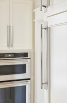 Amerock, Thoreau, 12 5/8" (320mm) Pull Backplate, Polished Nickel - installed 1