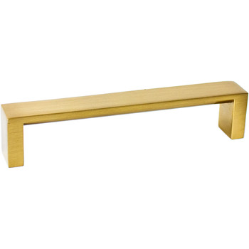 Rusticware, 5" Modern Flat Sided Square Ended Pull, Satin Brass