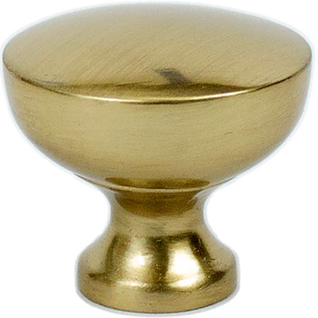 Rusticware, 1 1/8" Round Flat Top Knob, Satin Brass
