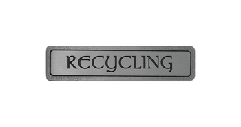 Notting Hill, Kitchen ID, RECYCLING, 3" Straight Pull, Antique Pewter, Horizontal