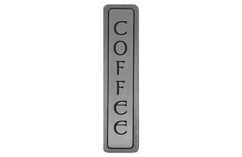Notting Hill, Kitchen ID, COFFEE, 3" Straight Pull, Antique Pewter, Vertical