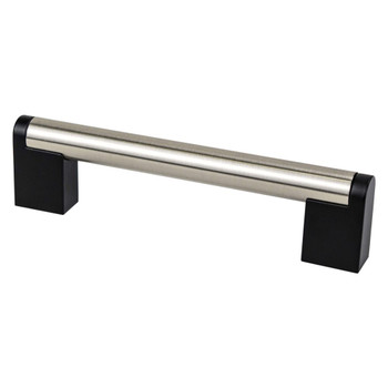 Berenson, Studio Remix, 5 1/16" (128mm) Straight Pull, Brushed Nickel and Matte Black