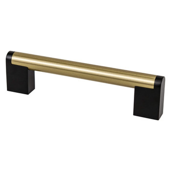 Berenson, Studio Remix, 5 1/16" (128mm) Straight Pull, Modern Brushed Gold and Matte Black