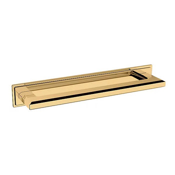 Baldwin, 10" Transitional Backplate, Lifetime Polished Brass