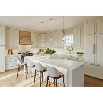 Top Knobs, Pemberton, Lavington, 5 1/16" (128mm) Straight Pull, Honey Bronze - installed 1