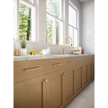 Top Knobs, Pemberton, Elland, 5 1/16" (128mm) Bar Pull, Honey Bronze - installed 1